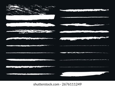 Trazo de pincel blanco sobre fondo negro