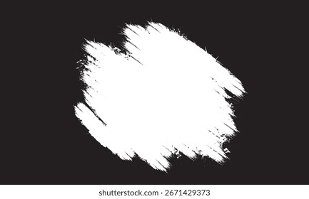  traçado de pincel branco em plano de fundo isolado. Linha, caixa, pincéis, grunge, pintura, página, borda. Ilustrador de estoque de pincel vetorial
