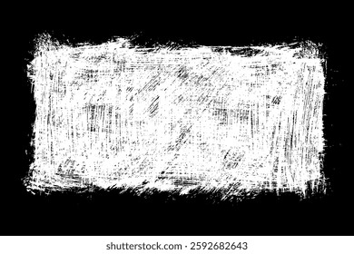 White brush stroke paint texture grunge abstract background. Ink artistic hand drawn rough design element. Creative messy mark with expressive effect