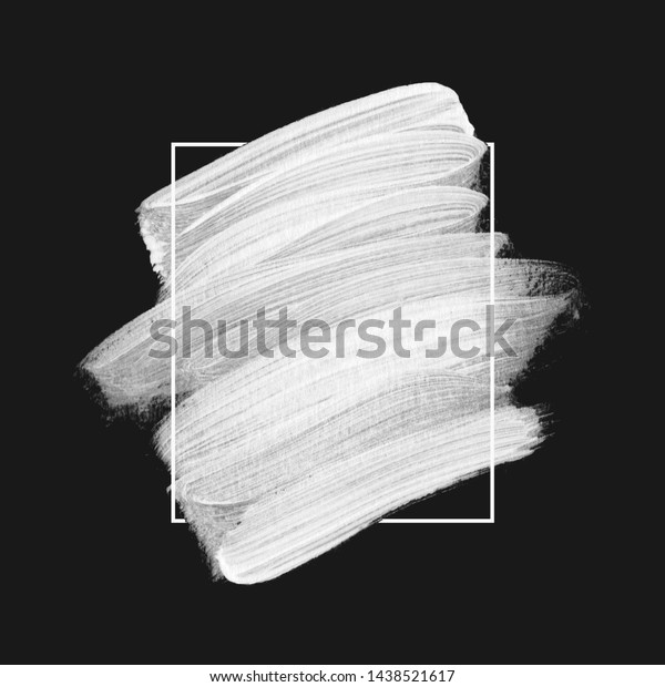 White Brush Stroke Painted Watercolor Over Stock Vector (Royalty Free ...