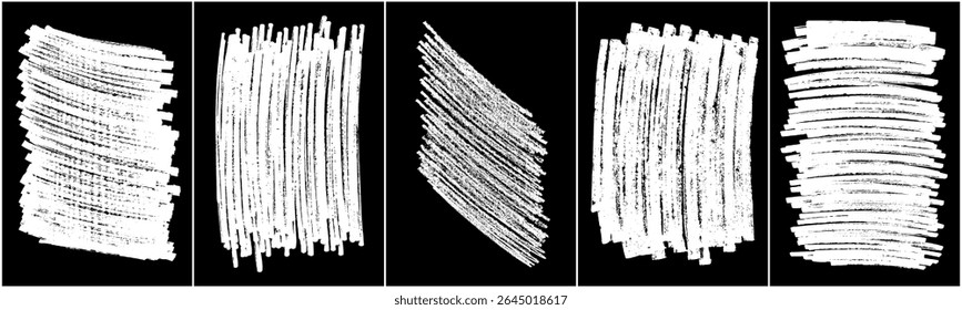 Vector de textura Сhalk. Efecto doodle de Сrayón. Conjunto de fondo de tiza. Ilustración, Eps 10.
