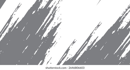 White brush strokes isolated on gray background. brush strokes grunge background. Vector brush