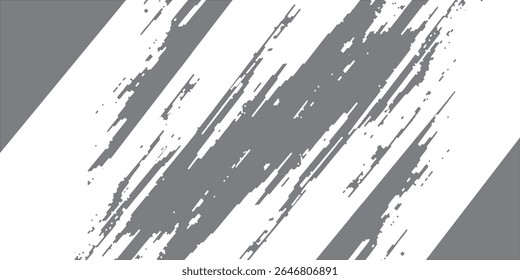 White brush strokes isolated on gray background. brush strokes grunge background. Vector brush