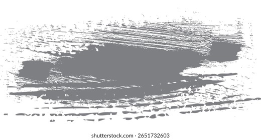 White brush strokes isolated on gray background. brush strokes grunge background. Vector brush
