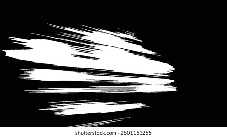 White brush strokes on dark background for artistic design and creative projects