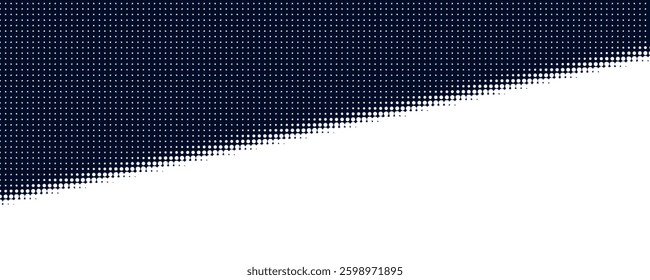 White brush strokes on a navy blue background illustration with a halftone effect Abstract grunge design element for a banner	