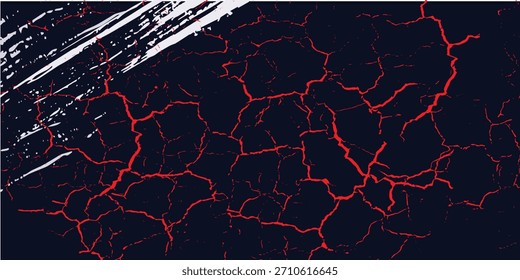 White brush strokes on a navy blue background illustration with a halftone effect Abstract grunge design element for a banner	