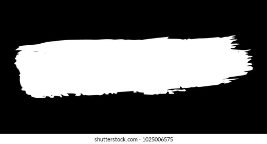 White Brushes Grunge Paint stripe. Distressed Vector Brush Stroke. Modern Textured banner. Dirty Artistic Design Elements. Creative Design Elements. Perfect For Logo, Banner, Icon. 