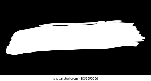 White Brushes Grunge Paint stripe. Distressed Vector Brush Stroke. Modern Textured banner. Dirty Artistic Design Elements. Creative Design Elements. Perfect For Logo, Banner, Icon. 
