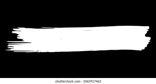 White Brushes Grunge Paint stripe. Distressed Vector Brush Stroke. Modern Textured banner. Dirty Artistic Design Elements. Creative Design Elements. Perfect For Logo, Banner, Icon. 
