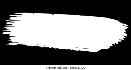 White Brushes Grunge Paint stripe. Distressed Vector Brush Stroke. Modern Textured banner. Dirty Artistic Design Elements. Creative Design Elements. Perfect For Logo, Banner, Icon. 