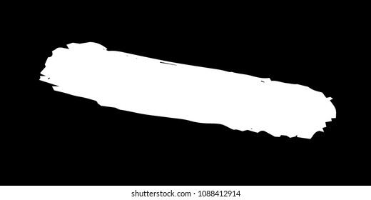 White Brushes Grunge Paint stripe. Distressed Vector Brush Stroke. Modern Textured banner. Dirty Artistic Design Elements. Creative Design Elements. Perfect For Logo, Banner, Icon. 