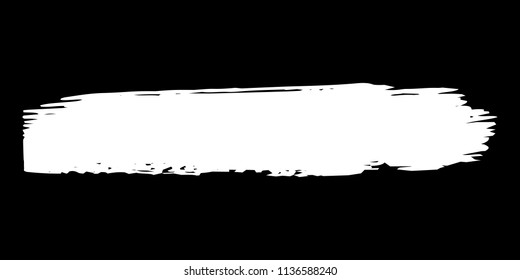 White Brushes Grunge Paint stripe. Distressed Vector Brush Stroke. Modern Textured banner. Dirty Artistic Design Elements. Creative Design Elements. Perfect For Logo, Banner, Icon.