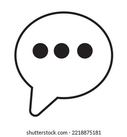 white bubble chat box, social media simple icon