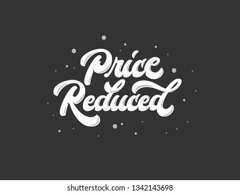 White Bubble Price Reduced Calligraphy with Splash and Black Background