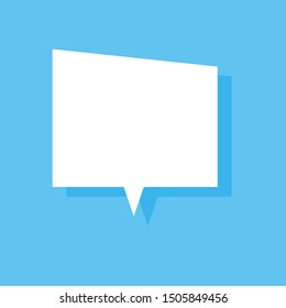 White bubbles for speech on an blue background. Vector stock. Eps 10