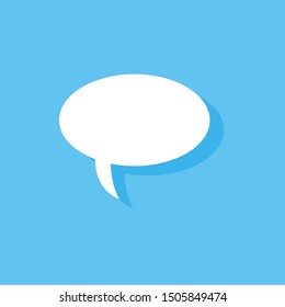 White bubbles for speech on an blue background. Vector stock. Eps 10