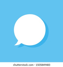 White bubbles for speech on an blue background. Vector stock. Eps 10