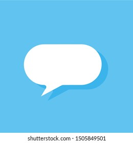 White bubbles for speech on an blue background. Vector stock. Eps 10