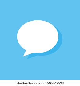 White bubbles for speech on an blue background. Vector stock. Eps 10