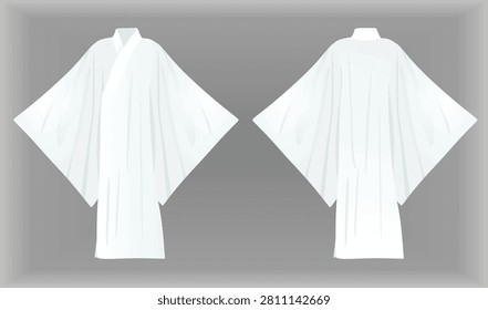 White budhism clothes. vector illustration
