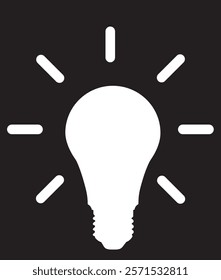 White bulb silhouette. vector illustration