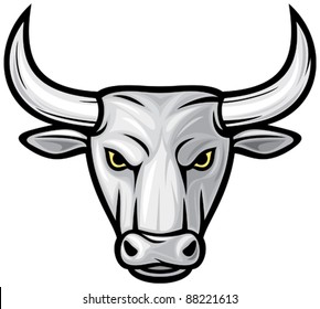 white bull head