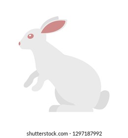 White bunny emoji vector