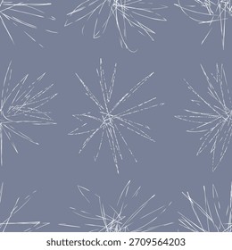 White burst seamless pattern forming dynamic floral motif against grey backdrop, good for textile, wallcovering design