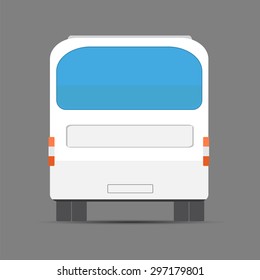 White bus rear