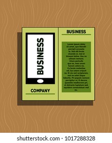 White business brochure and leaflet, flyer, cover template. Abstract background blue and green diagonal lines. stock-vector EPS 10