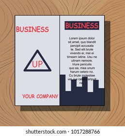 White business brochure and leaflet, flyer, cover template. Abstract background blue and green diagonal lines. stock-vector EPS 10