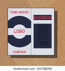 White business brochure and leaflet, flyer, cover template. Abstract background blue and green diagonal lines. stock-vector EPS 10