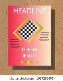 White business brochure and leaflet, flyer, cover template. Abstract background blue and green diagonal lines. stock-vector EPS 10