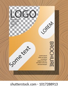 White business brochure and leaflet, flyer, cover template. Abstract background blue and green diagonal lines. stock-vector EPS 10