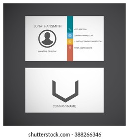 White Business card