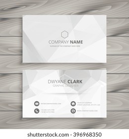 white business card
