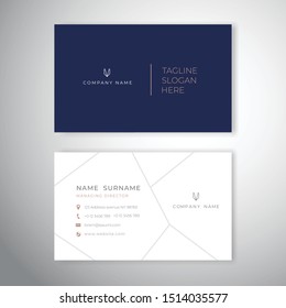 White business card clean design vector template