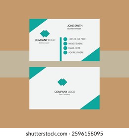 White business card design here