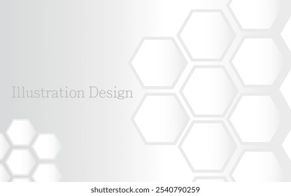 White business card, card hexagonal abstract background design