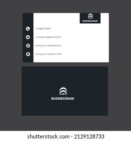 White business card with red details Free Eps