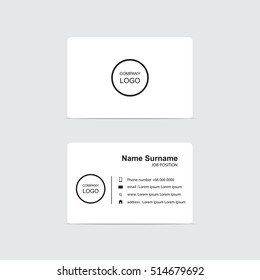 White business card vector design