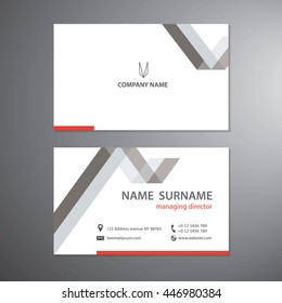 White business cards set vector design template