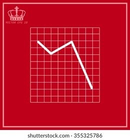 White Business Growing Chart Presentation Icon