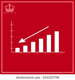 White Business Growing Chart Presentation Icon