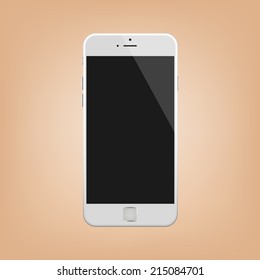 White Business Phone Illustration Similar To iPhone