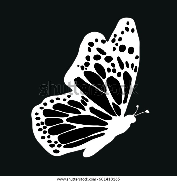 black and white butterfly