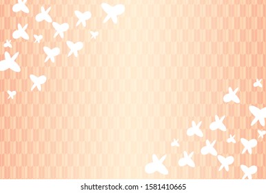 White butterfly with a pink gradient background of yahagi