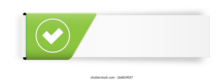 The white button with accept symbol / The white accept button / The tick button