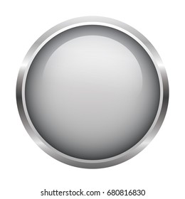 White button with metal frame